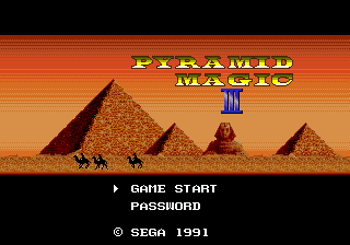 [SegaNet] Pyramid Magic III (Japan) Title Screen